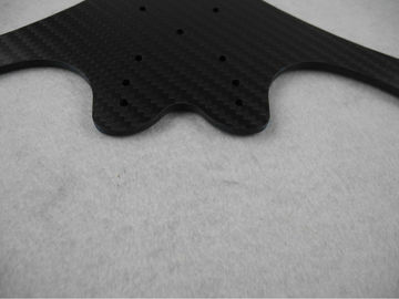 Thickness 1mm 2mm Carbon Fiber CNC Service Multicopter Parts Twill Weave
