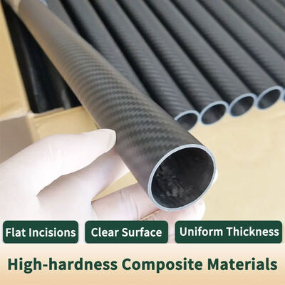 High Strength Carbon Fiber Tube 25mmx23mmx420mm 3K Roll Wrapped Twill Matte Finish