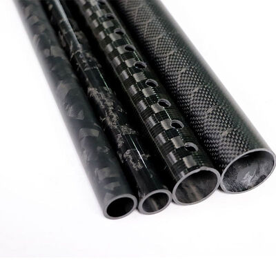 3K Plain Weave Carbon Fiber Tube CFRP Round Pipe with Custom Diameter and Excellent Fatigue Resistance
