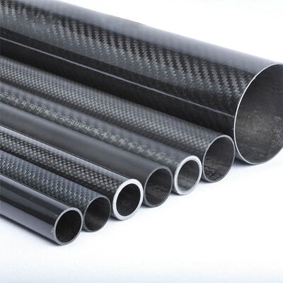 3K Carbon Fiber Tube with Glossy Matte Surface and Plain Twill Weave for High Performance Applications