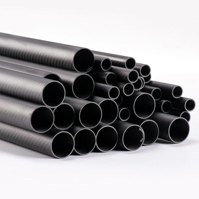 3K Roll Wrapped Twill Matte Finish Carbon Fiber Tube 8 / 10 / 12 / 16 / 22 / 25 / 30mm