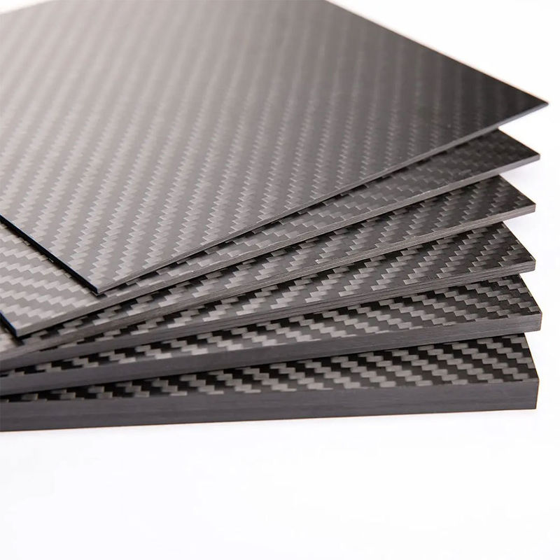 100% 3K Plain Weave Carbon Fiber Sheet Laminate Plate Twill Weave Panel 1.0mm Thickness