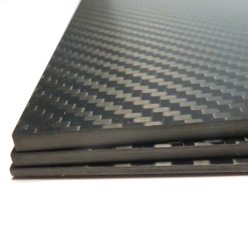 Black Twill Weave Carbon Fiber Board 3K Matte Surface