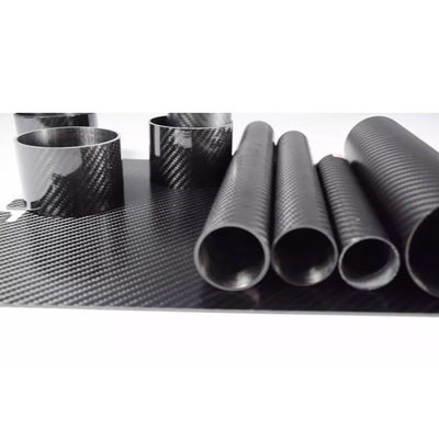 أنابيب الكربون الملفوفة عالية القوة 3K بسيطة لامعة OD 6-200mm الطول 1000mm