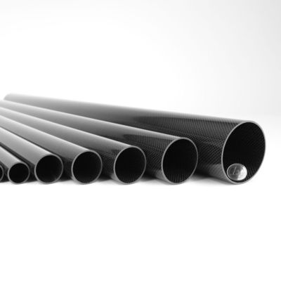 أنبوب الألياف الكربونية الملفوفة 14/16/18/20/25mm لامعة 1mm/2mm سمك الجدار